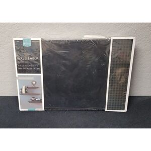 Home Black Finished Floating Wall Shelf 12 in L x 7.75 in W x 1.75 in H New